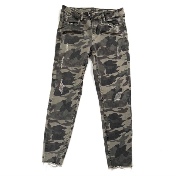 distressed camouflage pants